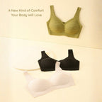 BareComfort Wireless Lounge Bra – Seamless Vest-Style Small Wave Design