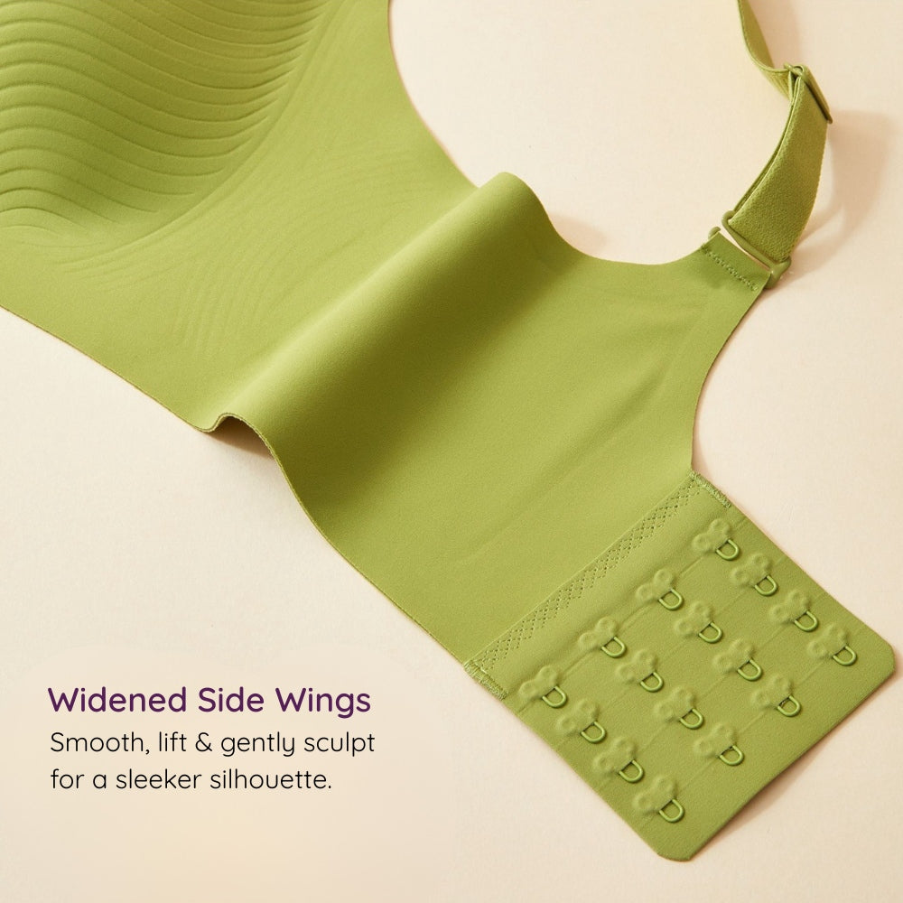 Air-Fit Wavy Moulded Wireless Bra with widened side wings 