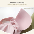 Close up to breathable sewn in bra pad of Lace-Illusion Soft Mesh Wireless Bra
