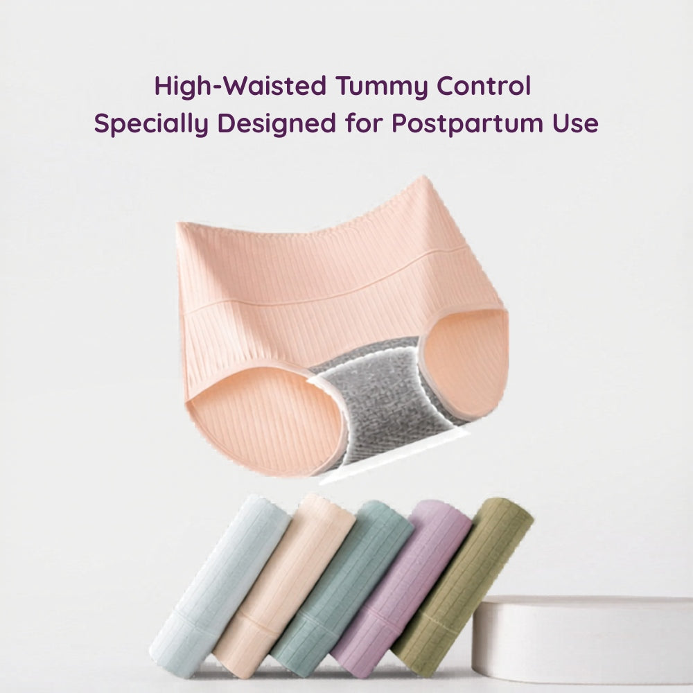 Different colors of Women’s Leak-Proof Absorbent Underwear – High Waisted Postpartum Incontinence Panties on display