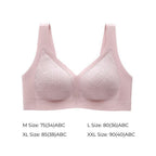 Lace-Illusion Soft Mesh Wireless Bra - Vest-Style Seamless Support