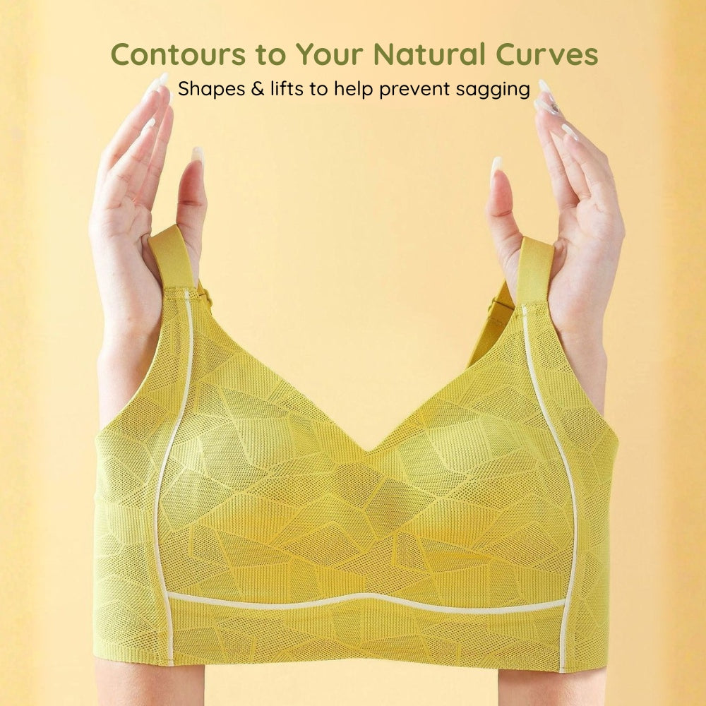 Dreamy Terraced Fields Lace Wireless Bra - Bigger Bust Fit,  Rabbit Ear Pads