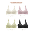 Lace-Illusion Soft Mesh Wireless Bra in different colors
