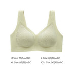 Lace-Illusion Soft Mesh Wireless Bra - Vest-Style Seamless Support