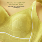 Dreamy Terraced Fields Lace Wireless Bra - Bigger Bust Fit,  Rabbit Ear Pads