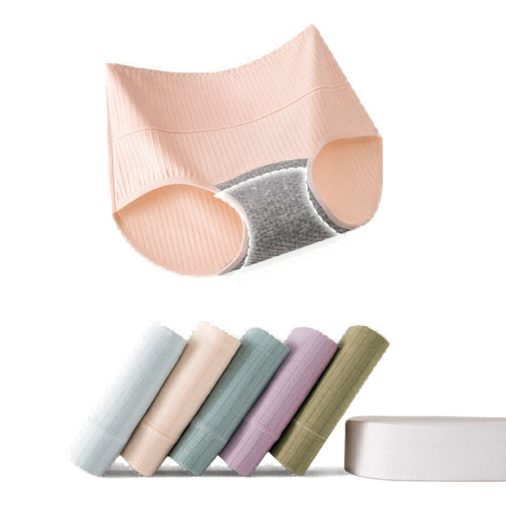 6 colors of Women’s Leak-Proof Absorbent Brief – High Waisted Postpartum Incontinence Underwear  
