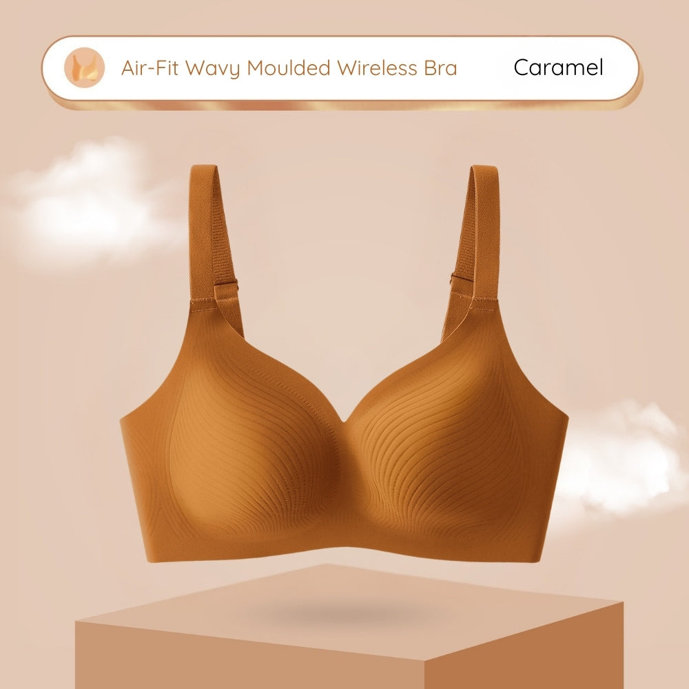 Air-Fit Wavy Moulded Wireless Bra – Minimiser for Big Bust (No Paddings)