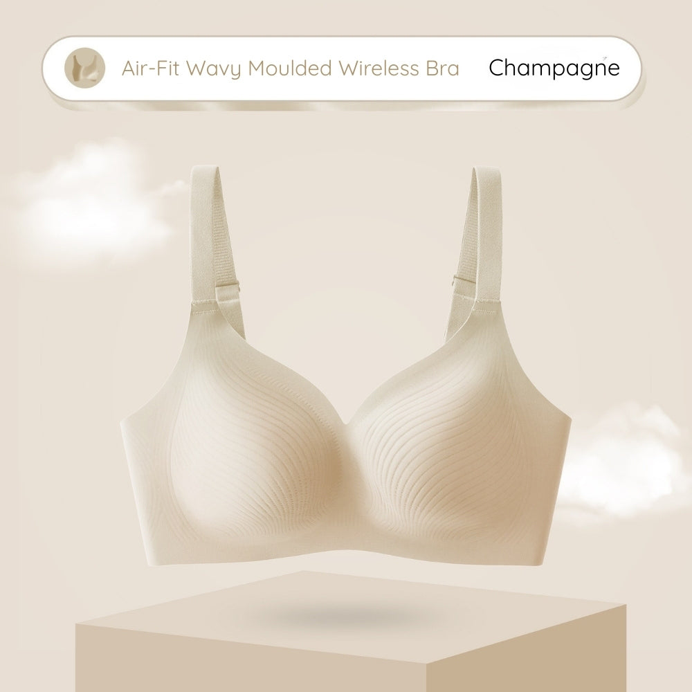 Air-Fit Wavy Moulded Wireless Bra – Minimiser for Big Bust (No Paddings)