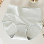 Women’s Leak-Proof Absorbent Underwear – High Waisted Postpartum Incontinence Panties in light blue colour