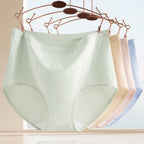 Embossed Bear High Waist Brief-  Extended Size Pure Cotton Antibacterial