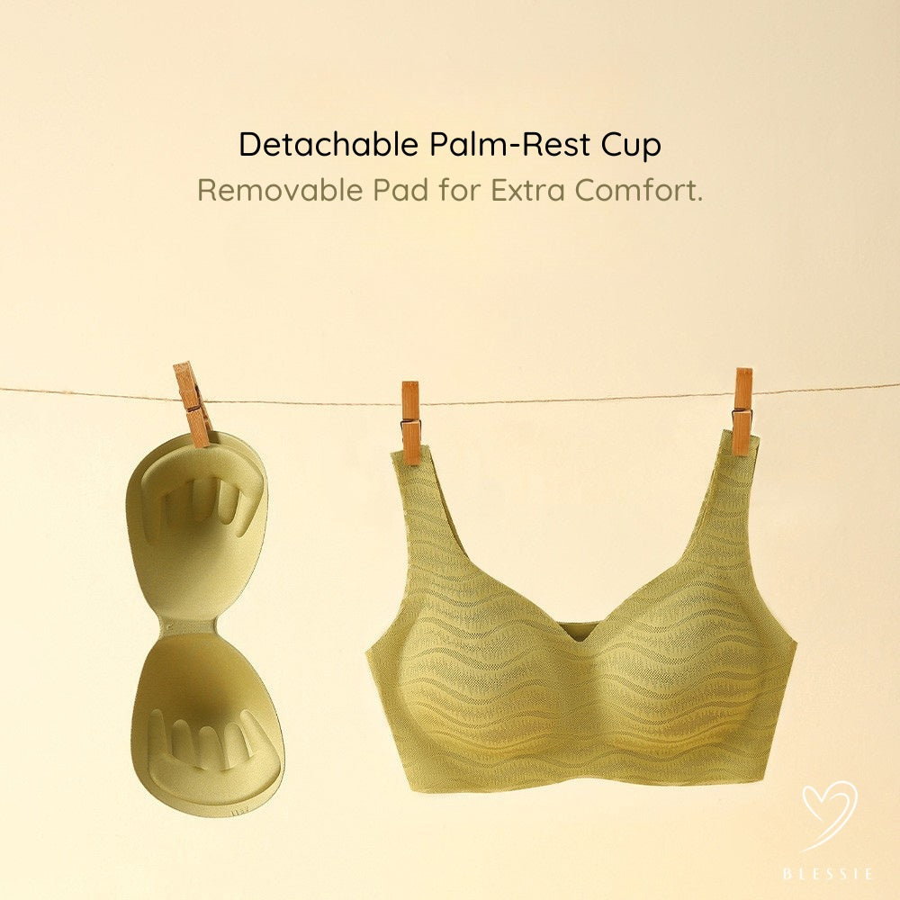 BareComfort Wireless Lounge Bra – Seamless Vest-Style Small Wave Design