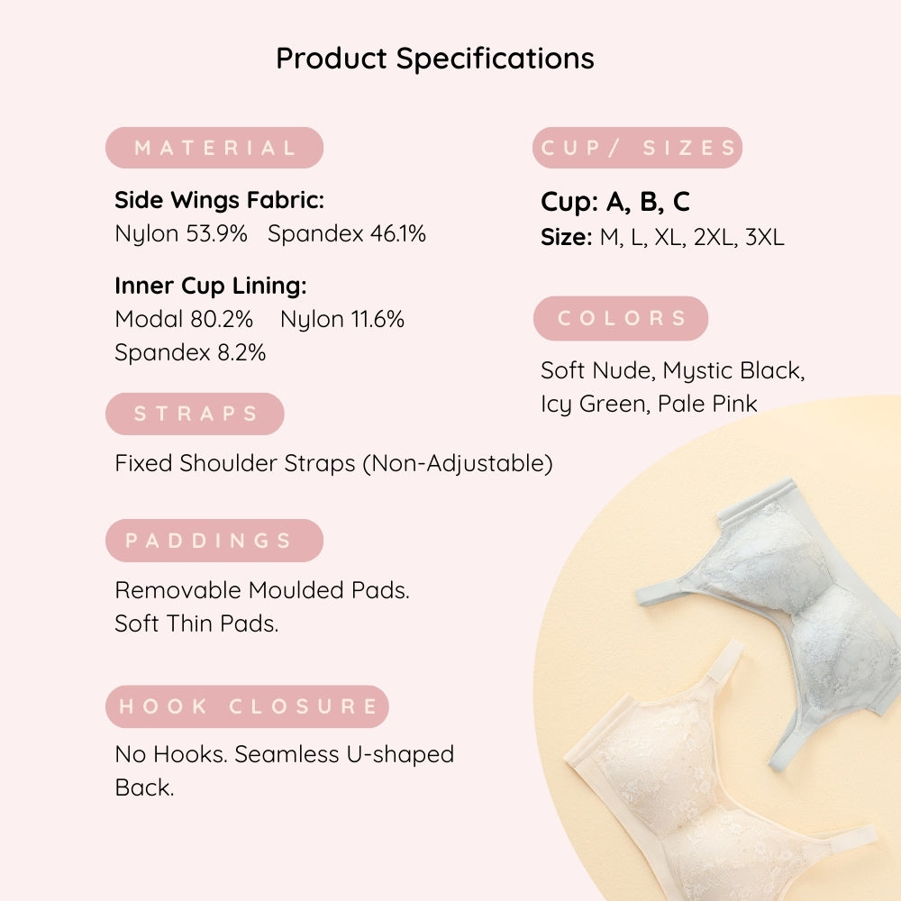 Angel Lace Minimiser Shaping Bra -  Bigger Bust Fit & Full Coverage