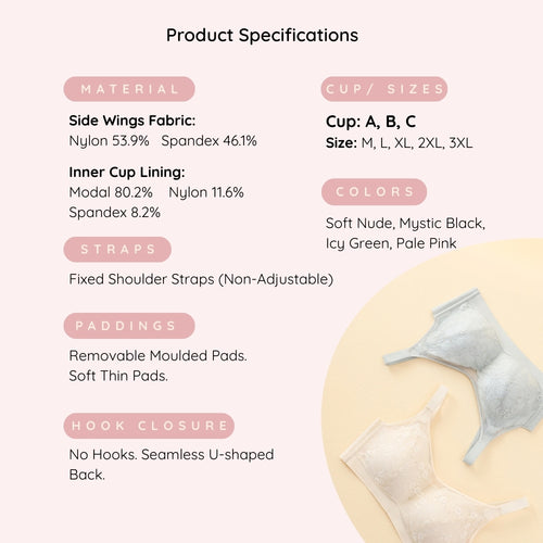 Angel Lace Minimiser Shaping Bra -  Bigger Bust Fit & Full Coverage