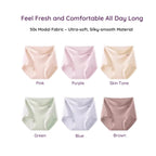 Various colors options of Smart Hygiene Modal Brief - with text describing comfort and silky smooth Modal material quality.