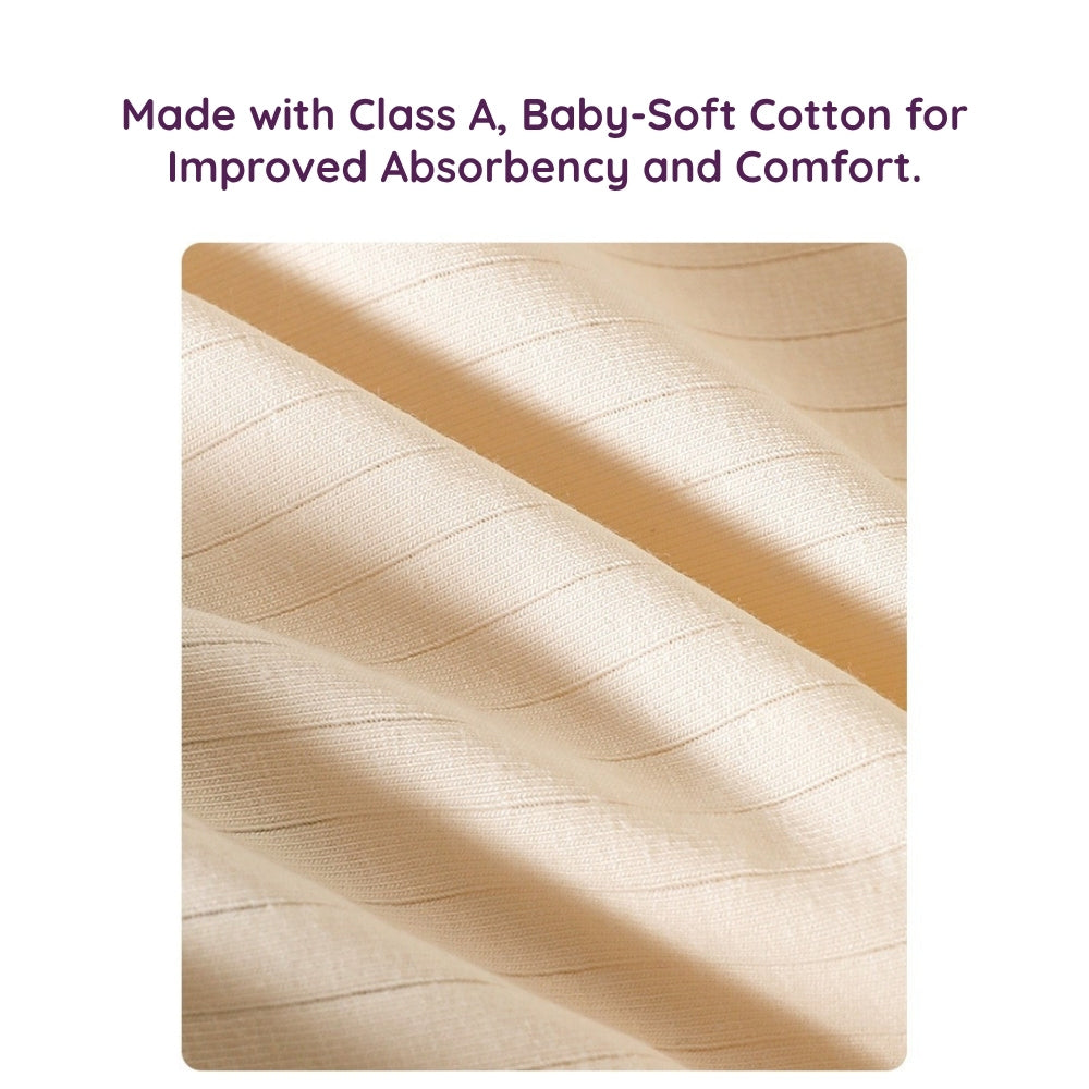 Close up to Class A, baby-soft cotton for improved absorbency and comfort, Women’s Leak-Proof Absorbent Underwear – High Waisted Postpartum Incontinence Panties