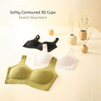 BareComfort Wireless Lounge Bra – Seamless Vest-Style Small Wave Design
