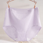 Embossed Bear High Waist Brief-  Extended Size Pure Cotton Antibacterial