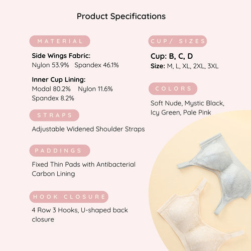 Angel Lace Minimiser Shaping Bra -  Bigger Bust Fit & Full Coverage