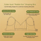 Diagram of Dreamy Terraced Fields Lace Wireless Bra with features highlighted 