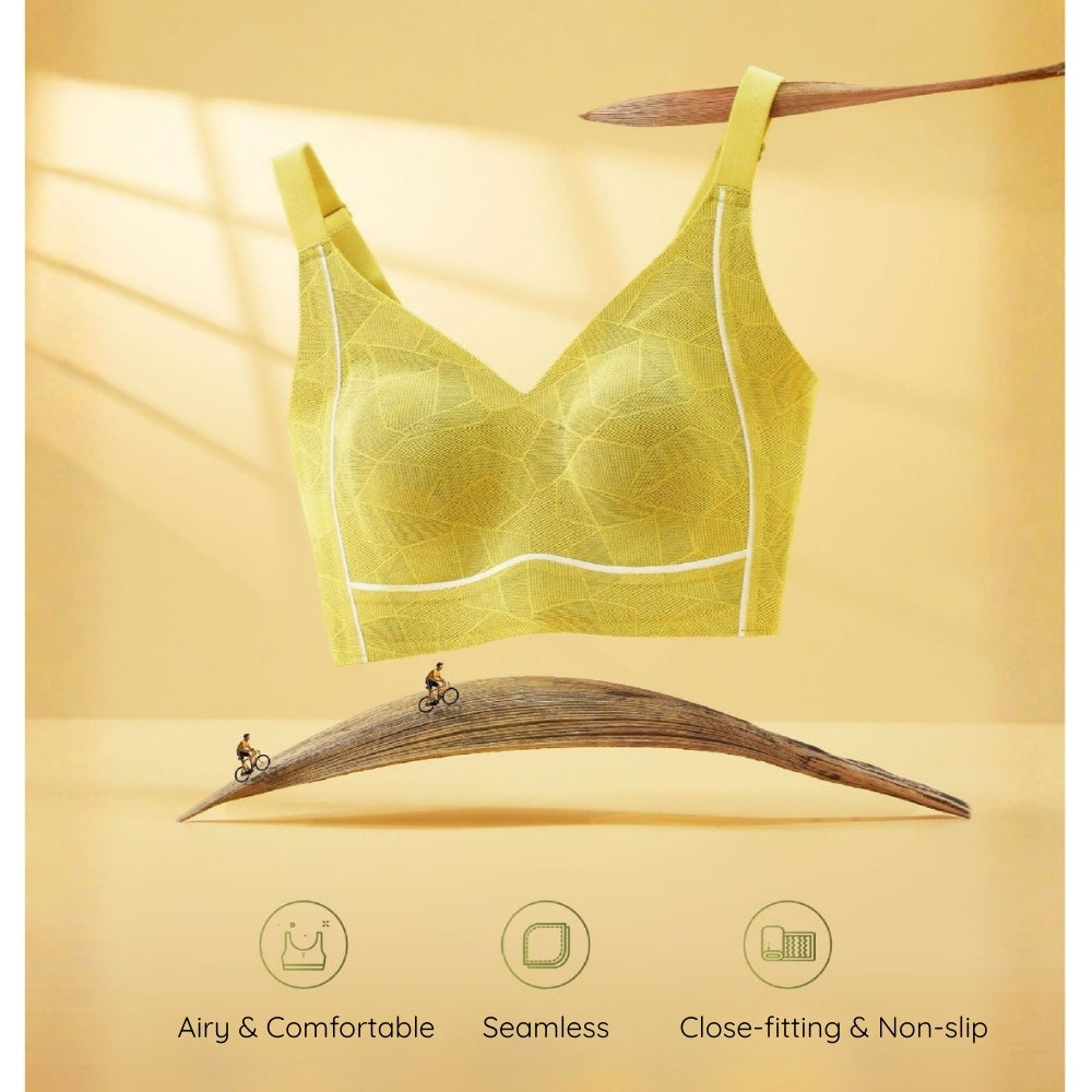 Dreamy Terraced Fields Lace Wireless Bra - Bigger Bust Fit,  Rabbit Ear Pads