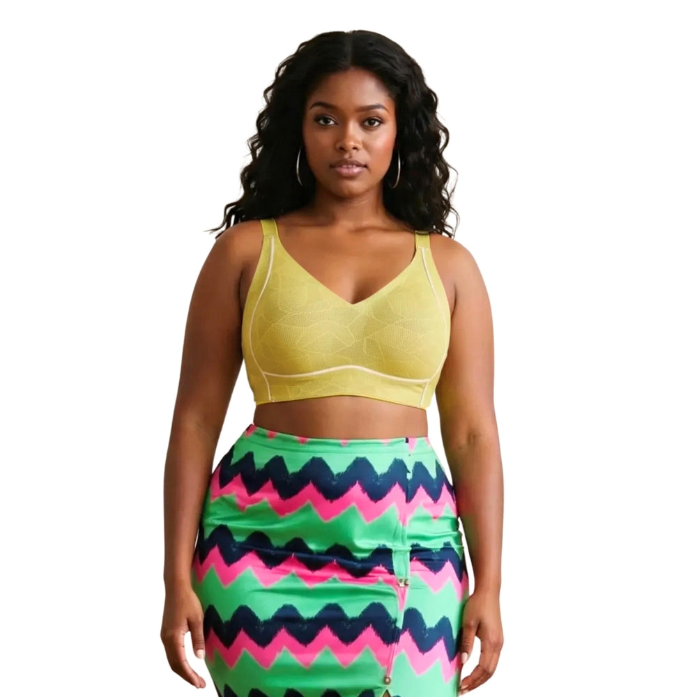 Dreamy Terraced Fields Lace Wireless Bra - Bigger Bust Fit,  Rabbit Ear Pads